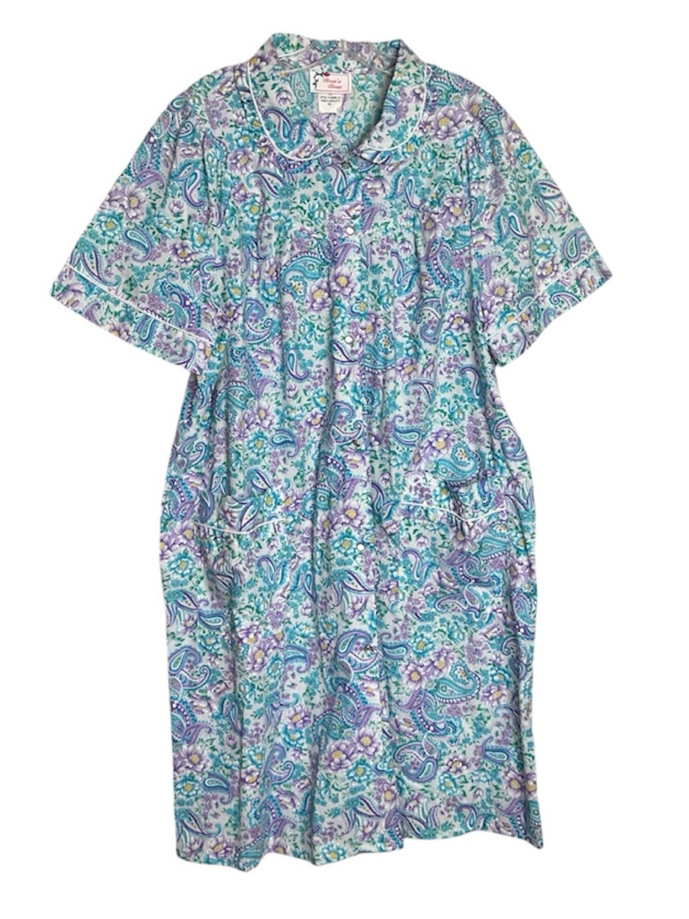 Vintage Rosa’s Closet Paisley Floral House Dress 2X Cottagecore